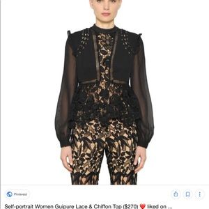 Self Portrait lace blouse brand new never worn